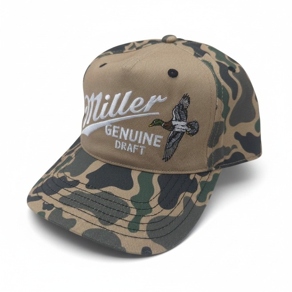 Miller Genuine Draft Duck Camo Snapback Hat Mad Engine Mallard Brew Hat NEW